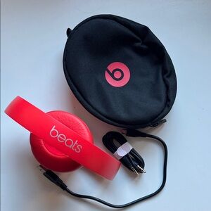 Beats by Dre Red Over-Ear Headphones